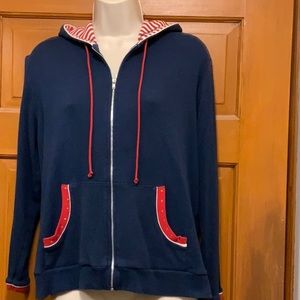 Nautical zippered hoodie